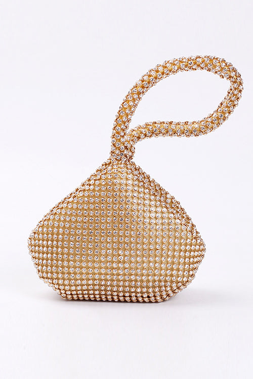 Clutch de soirée pailletée entièrement recouverte de strass