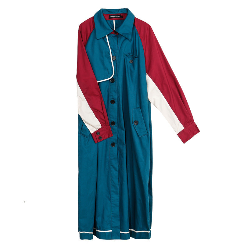 Color Matching Loose Trench Coat
