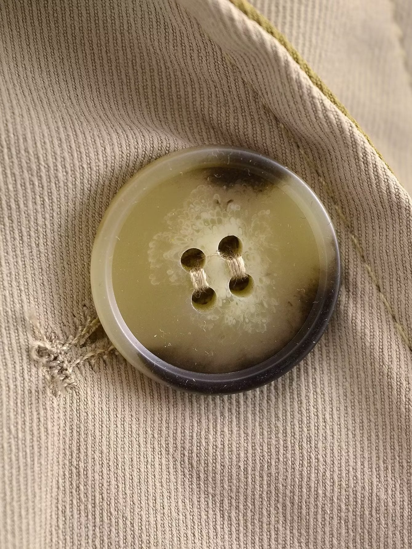 Contrast Color Loose Trench Coat