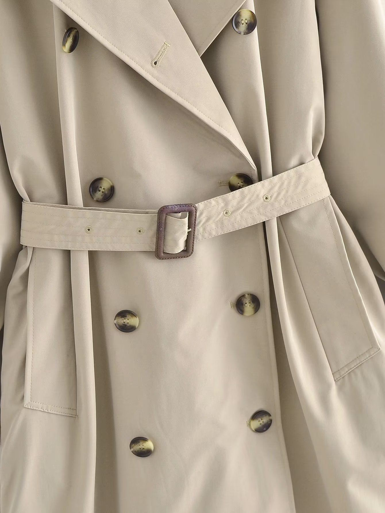 Double Breasted Loose Long Trench Coat