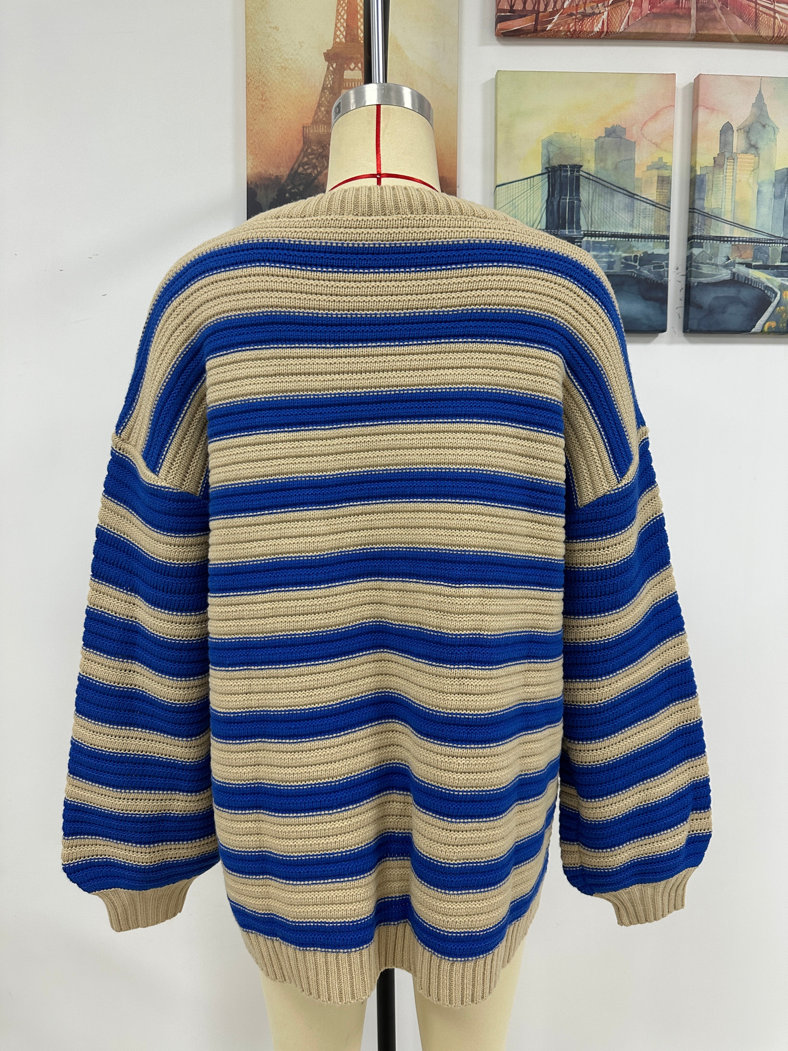 Knitted Crew Neck Pullover Sweater
