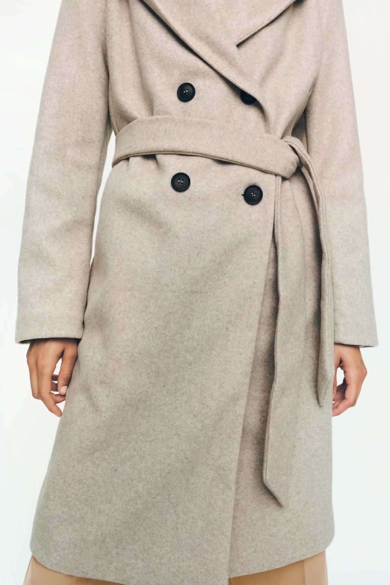 Belt Hooded Long Sleeve Trench Coat