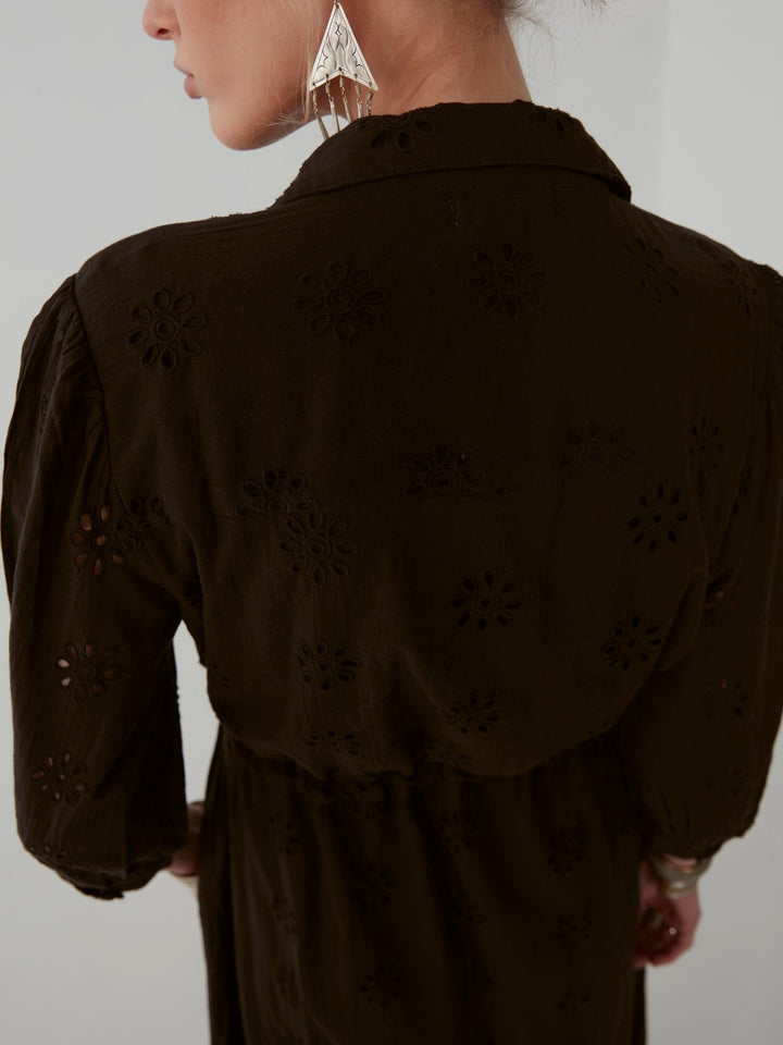 Carol Sexy Embroidered Kaftan Dress