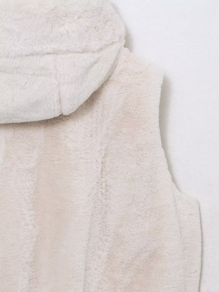 Artificial Fur Sleeveless Coat