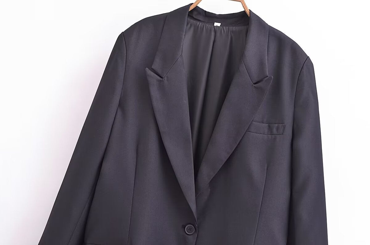 Blended Minimalist Overcoat Jacket