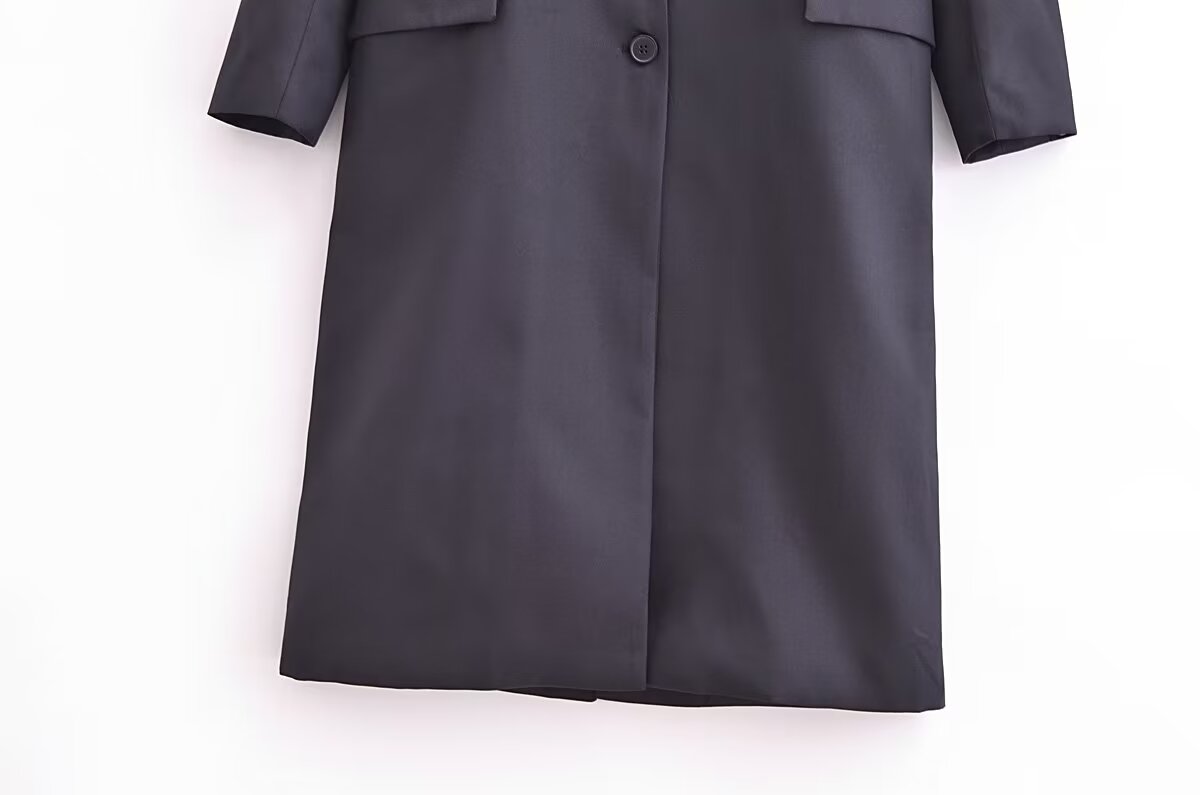 Blended Minimalist Overcoat Jacket