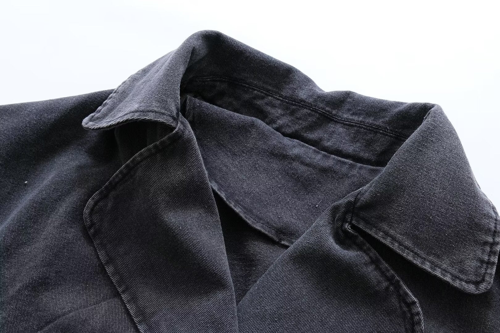 Denim Baggy Trench Coat