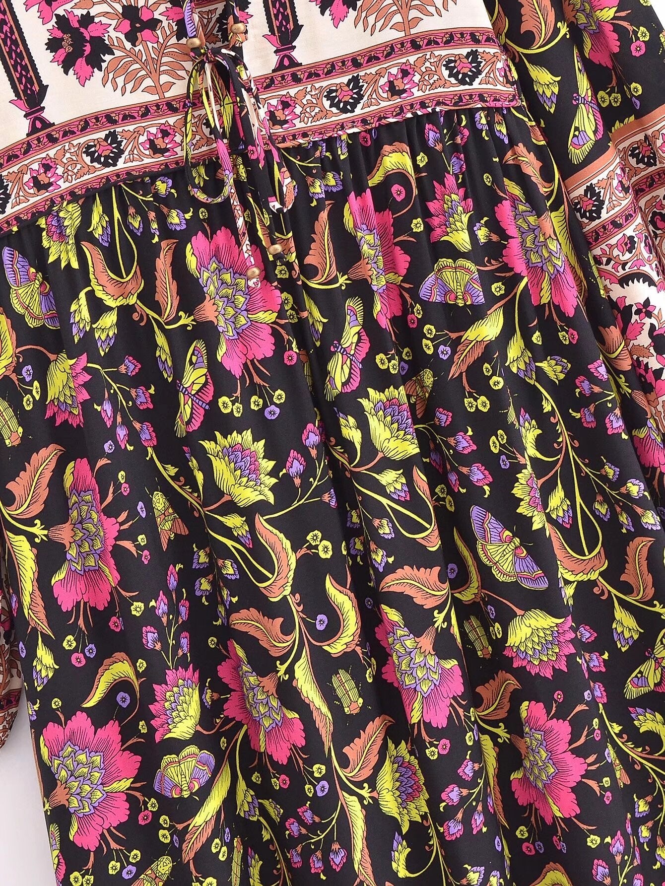 A Line Printed Maxi Dress