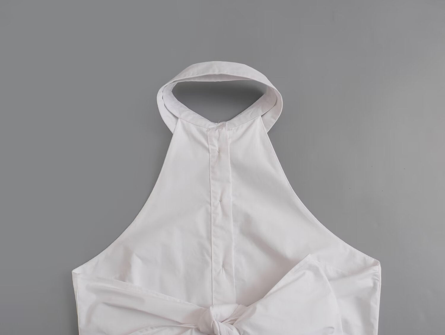 Hanging Collar Fabric Trench Coat Top