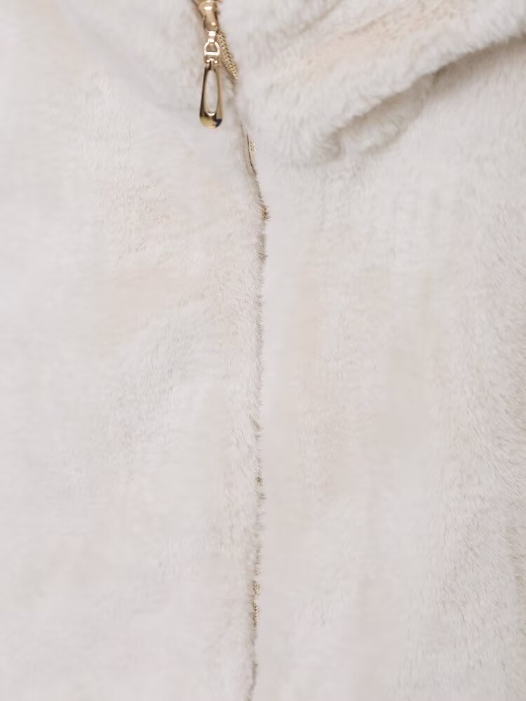 Faux Fur Hooded Vest Top