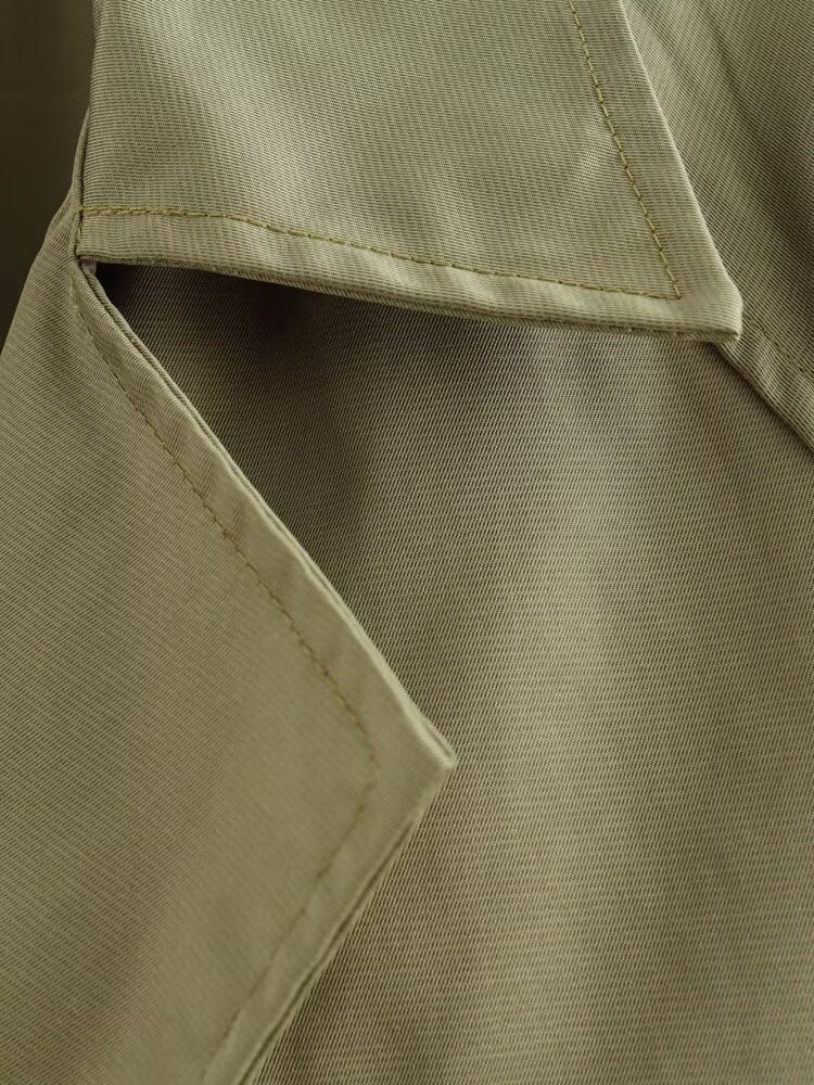 Collared Double Breasted Casual Jacket