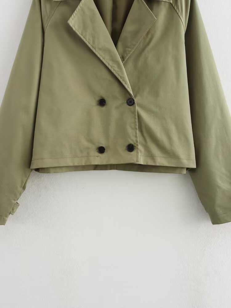 Collared Double Breasted Casual Jacket