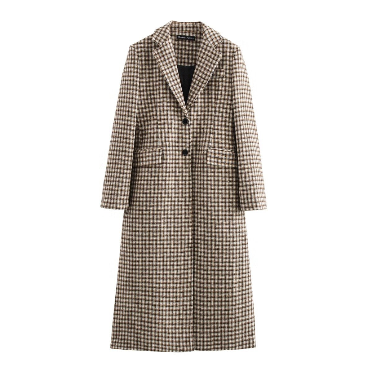 Plaid Long Overcoat Outerwear