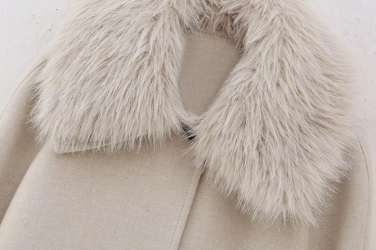 Blended Fur Collar Jacket