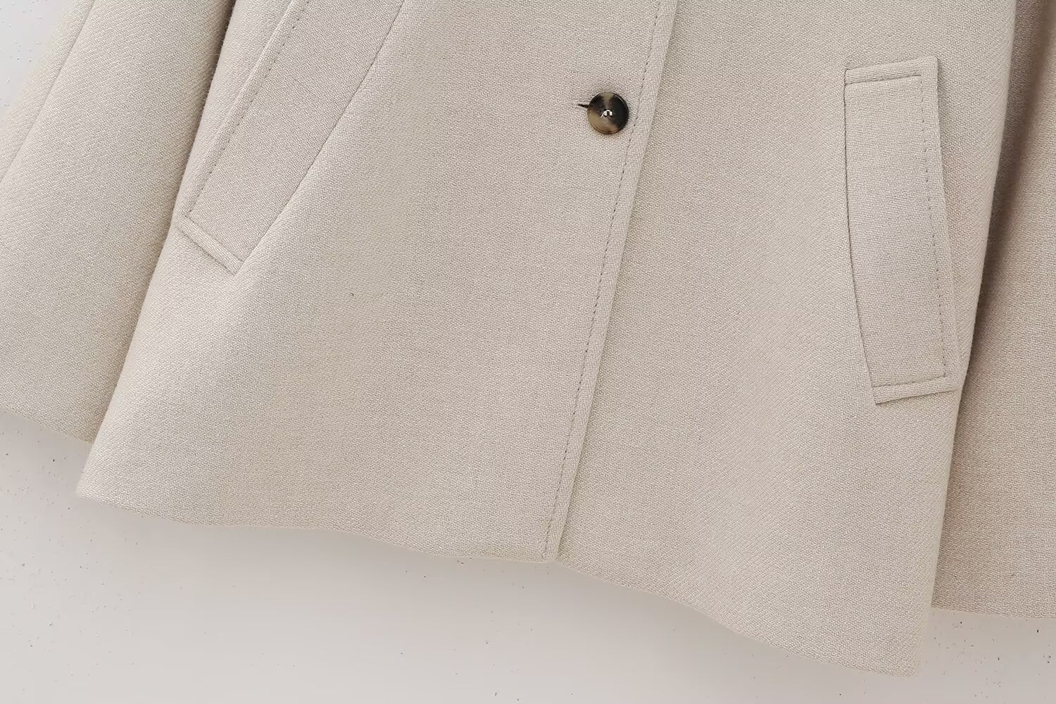 Blended Fur Collar Jacket