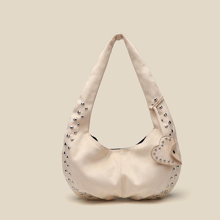 Suede Women Bag Shoulder Bag Crossbody Rivet Handbag
