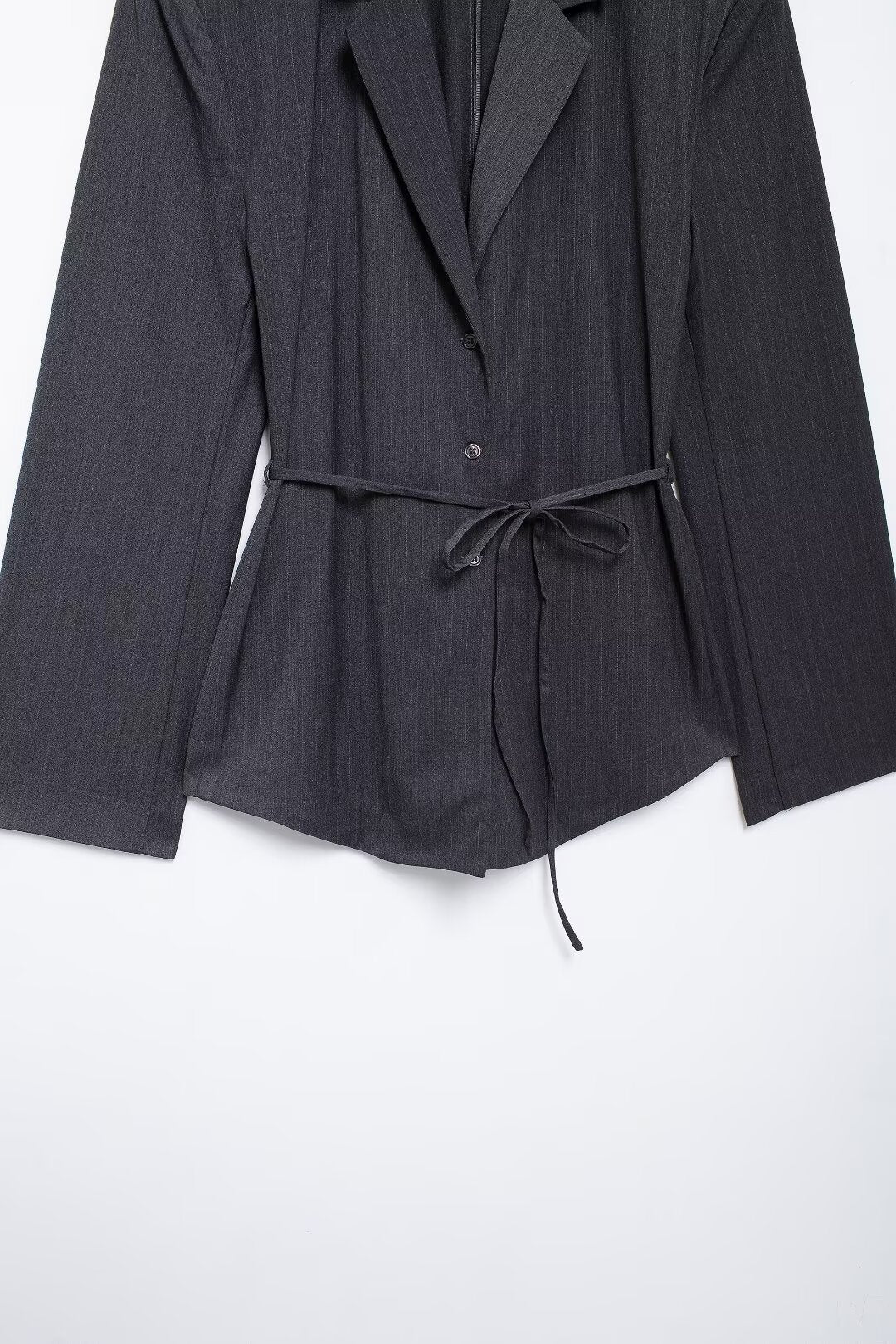 Belted Stripe Blazer