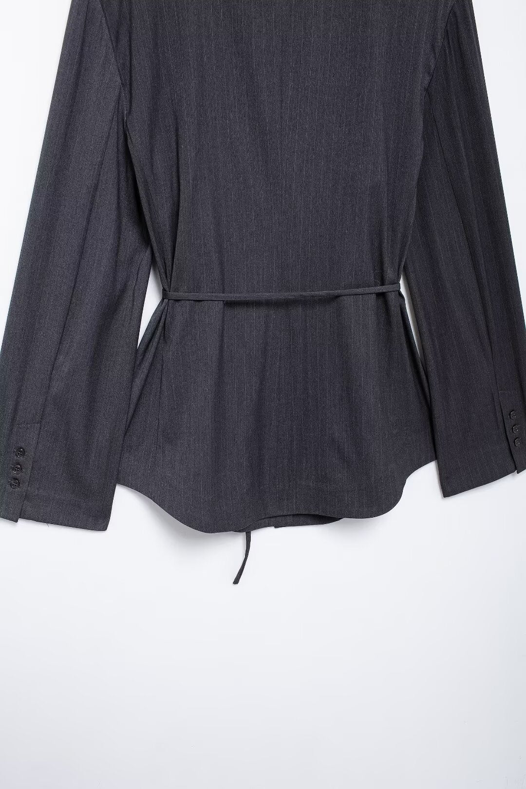 Belted Stripe Blazer