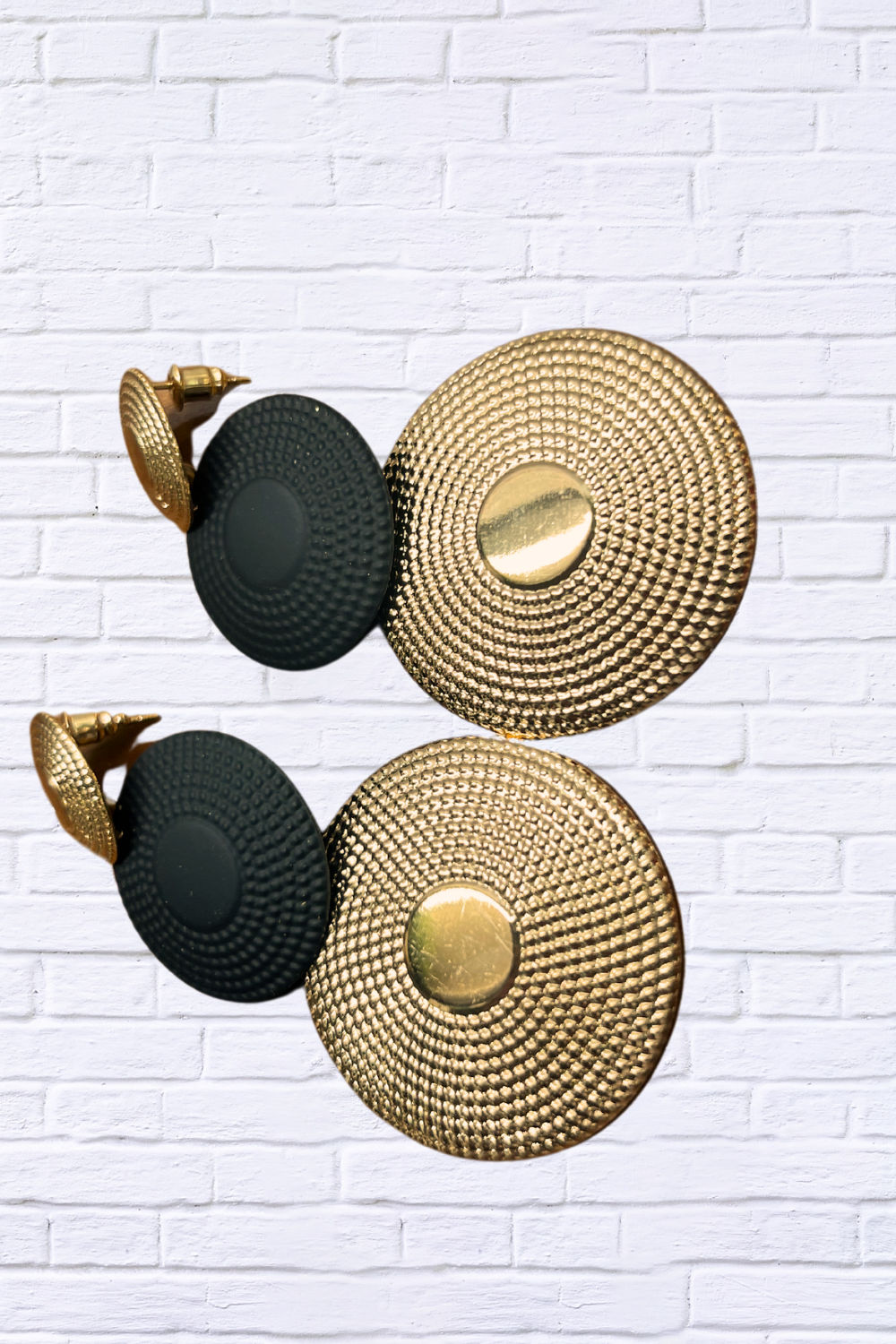 Absolutely Gorgeous Two-Tone Tiered Round Drop Earrings