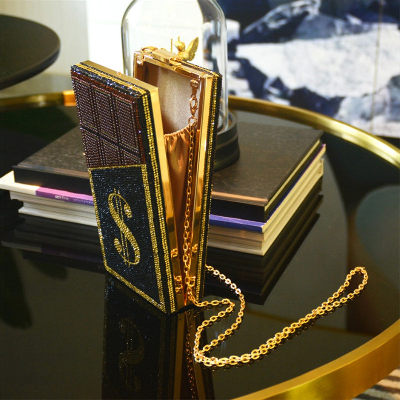 Sac à main à bandoulière en chaîne, style patchwork, tendance.