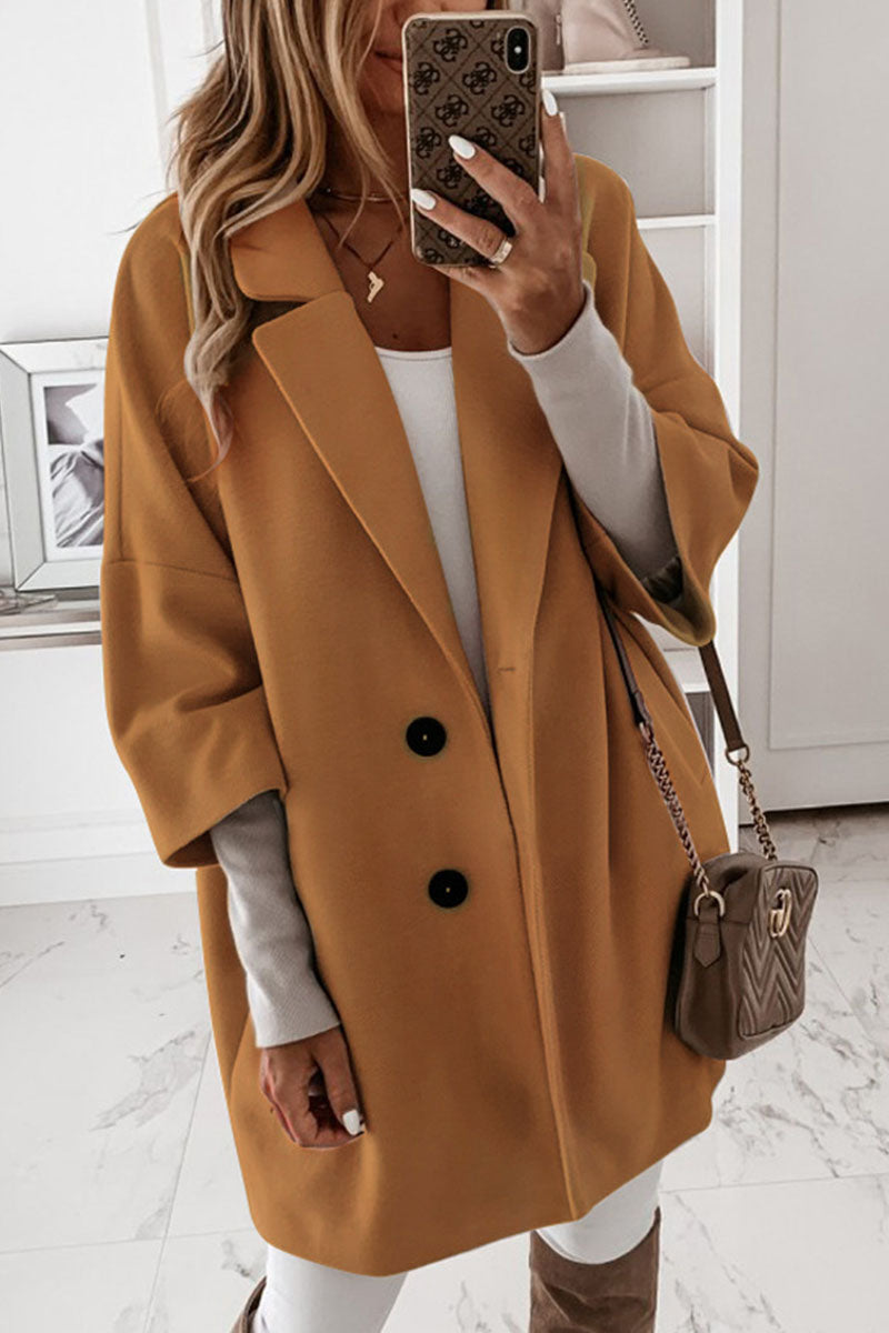 Vêtements d'extérieur pour adultes, style décontracté, à la mode, à boutons, col montant (4 couleurs)