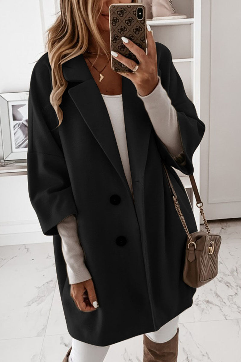 Vêtements d'extérieur pour adultes, style décontracté, à la mode, à boutons, col montant (4 couleurs)