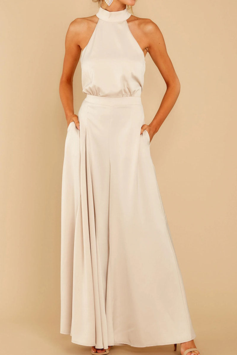 Combinaisons amples, style patchwork, décolleté halter, décontractées et tendance.