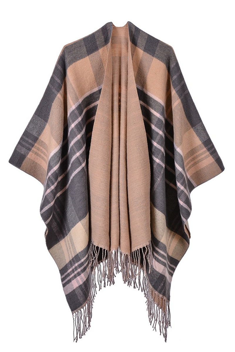 Vêtements d'extérieur décontractés, style patchwork, avec franges.