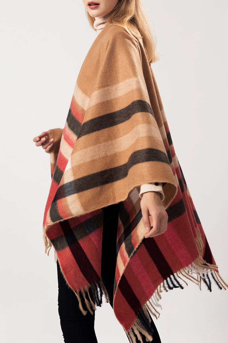 Vêtements d'extérieur décontractés, style patchwork, avec franges.