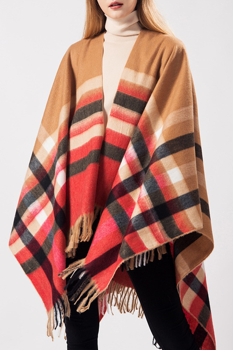 Vêtements d'extérieur décontractés, style patchwork, avec franges.