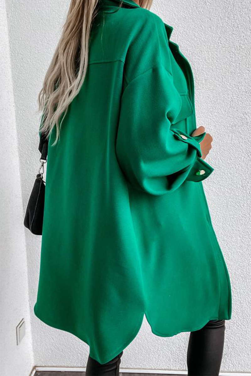 Vêtements d'extérieur décontractés, à col montant, avec poches et boucle (3 couleurs)