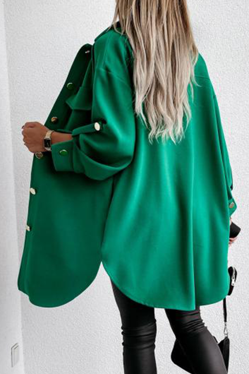 Vêtements d'extérieur décontractés, à col montant, avec poches et boucle (3 couleurs)