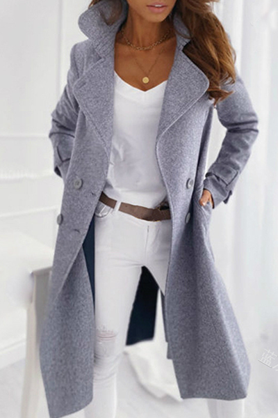 Vêtements d'extérieur décontractés et élégants avec col montant et boucle (5 couleurs)