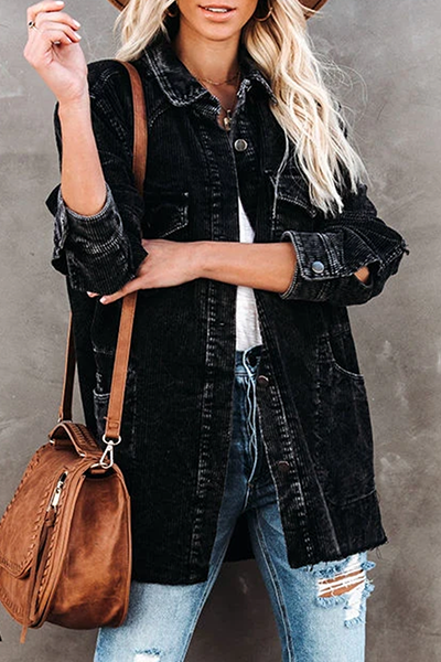 Vêtements d'extérieur décontractés, à poches, avec boucle et col montant.