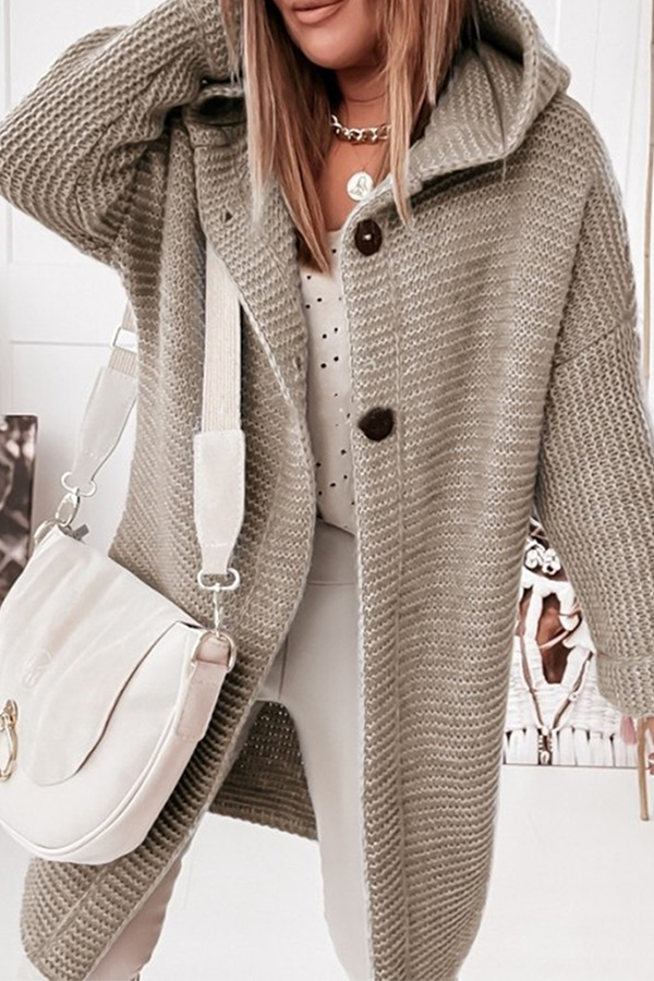 Vêtements d'extérieur décontractés, patchwork uni, avec capuche et boucle (8 couleurs)