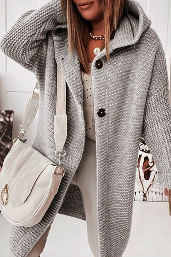 Vêtements d'extérieur décontractés, patchwork uni, avec capuche et boucle (8 couleurs)