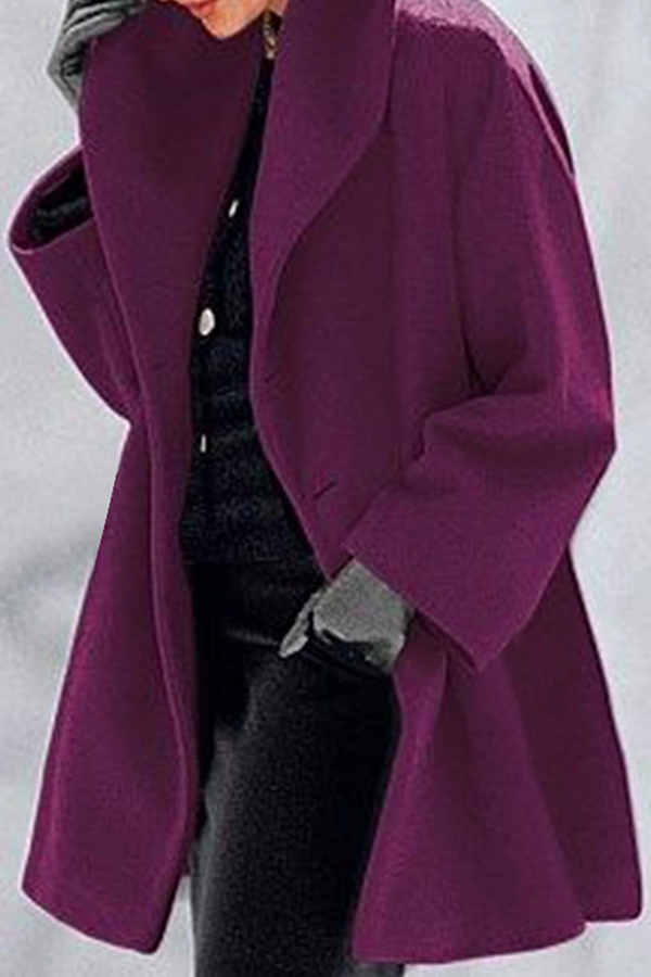 Vêtements d'extérieur décontractés et élégants, patchwork uni, boutons, col à capuche (7 couleurs)