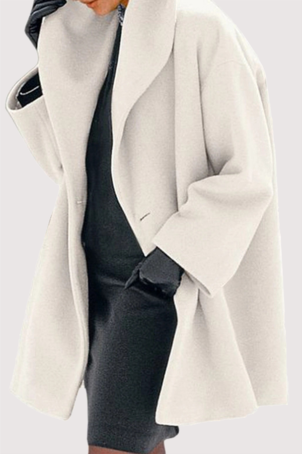 Vêtements d'extérieur décontractés et élégants, patchwork uni, boutons, col à capuche (7 couleurs)