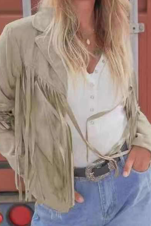 Vêtements d'extérieur à col rabattu, patchwork et pompons, style streetwear.