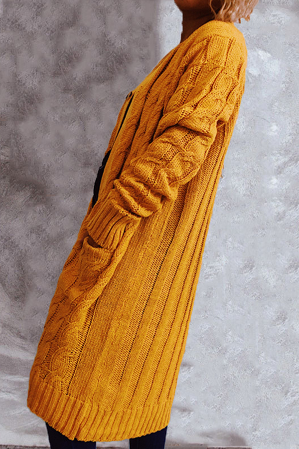 Vêtements d'extérieur décontractés, col en V, poches et boucle (8 couleurs)