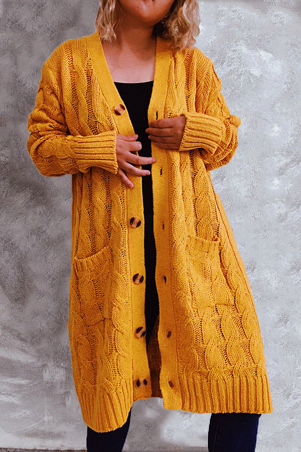 Vêtements d'extérieur décontractés, col en V, poches et boucle (8 couleurs)