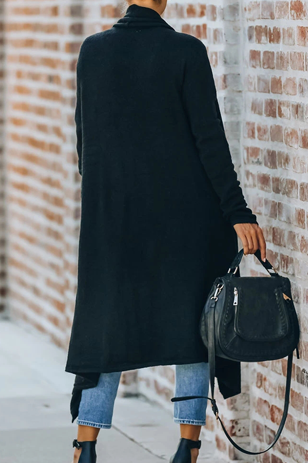 Casual Solid Patchwork Pocket Turndown Collar Outerwear(6 Colors)