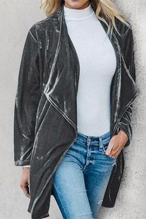 Vêtements d'extérieur décontractés, patchwork, poches et col montant.