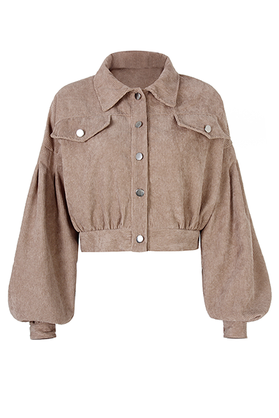 Vêtements d'extérieur décontractés et élégants, col montant, poches et boucle (5 couleurs)