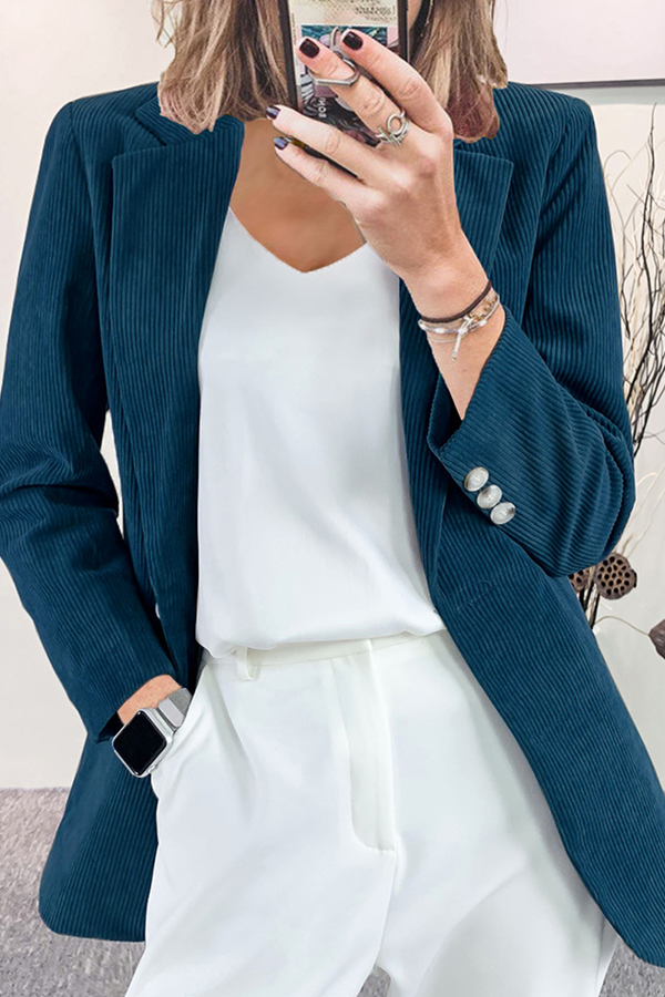 Vêtements d'extérieur décontractés et élégants, boutonnés, col montant (7 couleurs)