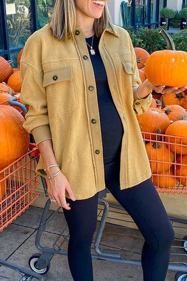 Vêtements d'extérieur décontractés à imprimé animal, à boucle et col montant basique.