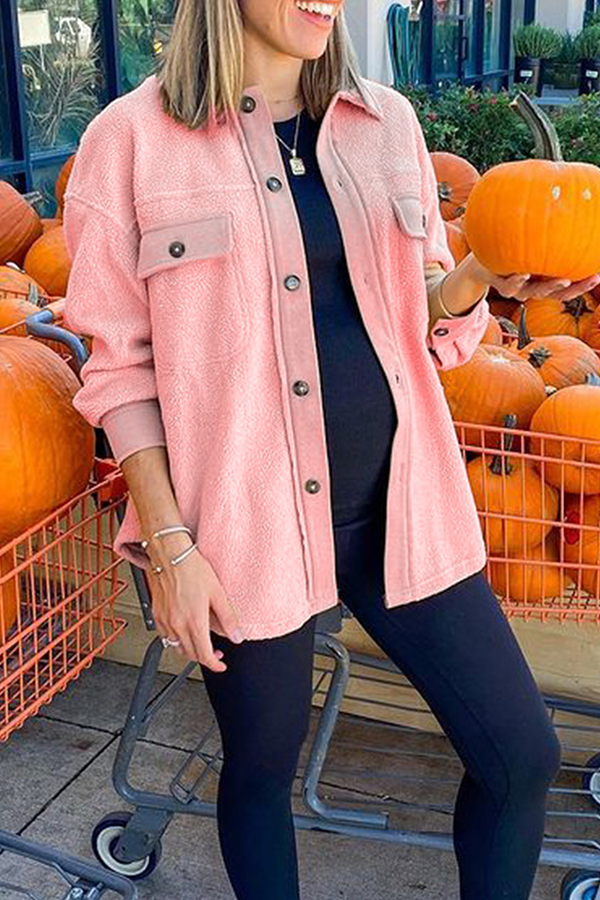 Vêtements d'extérieur décontractés à imprimé animal, à boucle et col montant basique.