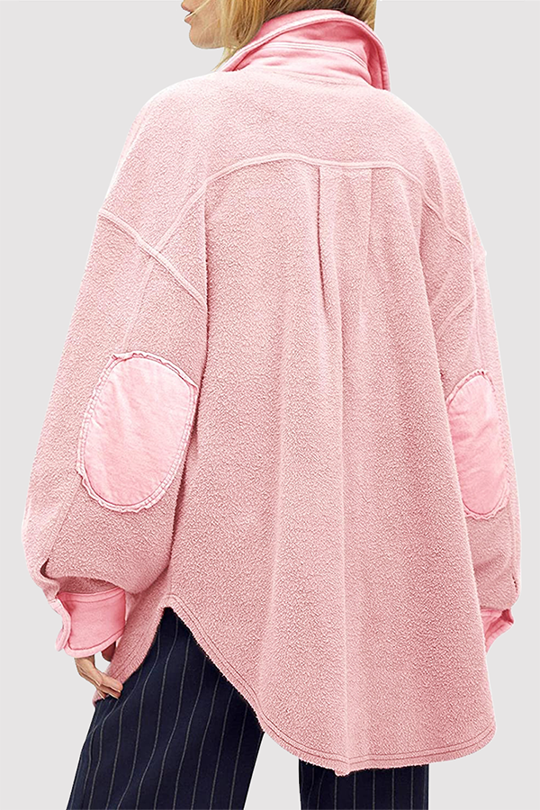 Vêtements d'extérieur décontractés à imprimé animal, à boucle et col montant basique.