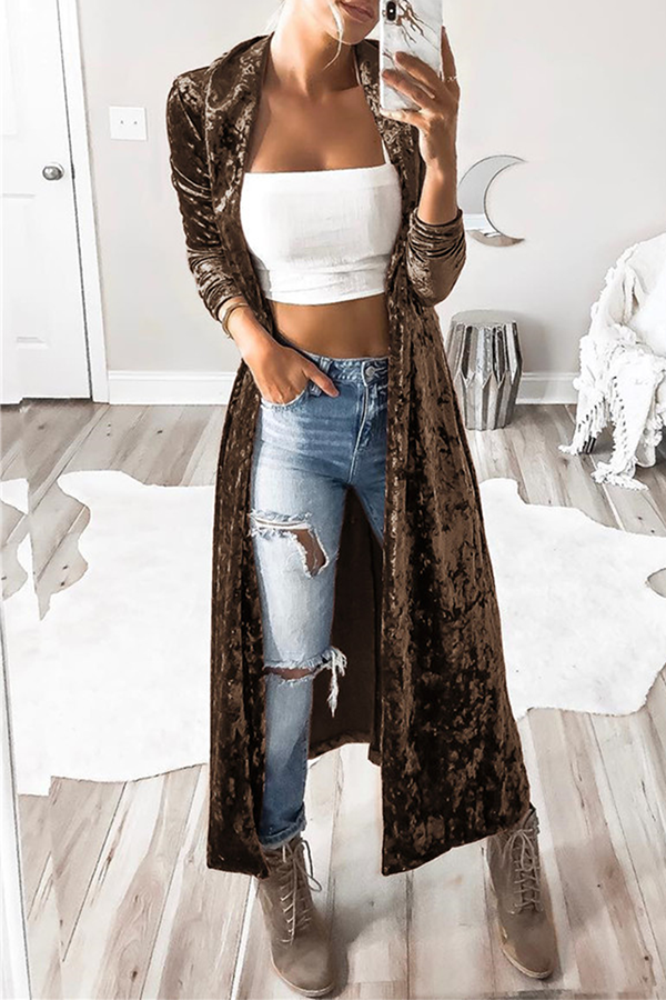 Vêtements d'extérieur de base, style patchwork uni, décontractés et tendance (3 couleurs)