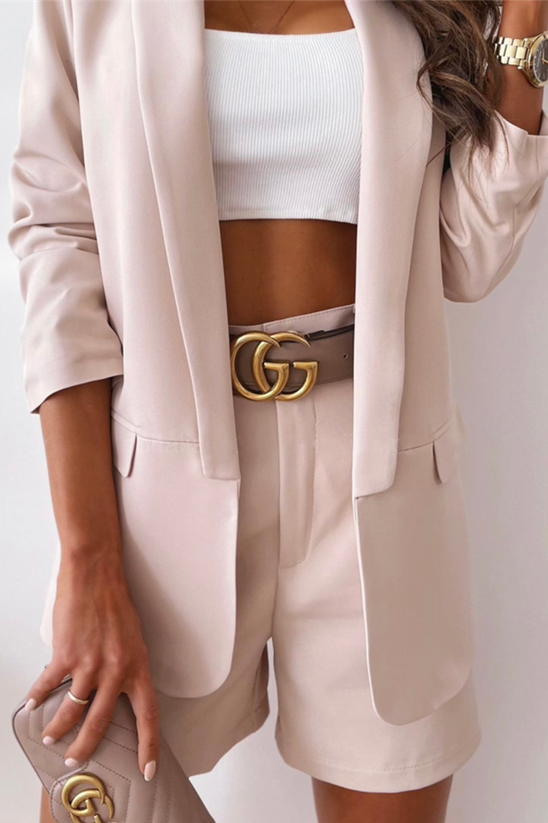 Vêtements d'extérieur à col rabattu, style patchwork uni (7 couleurs)